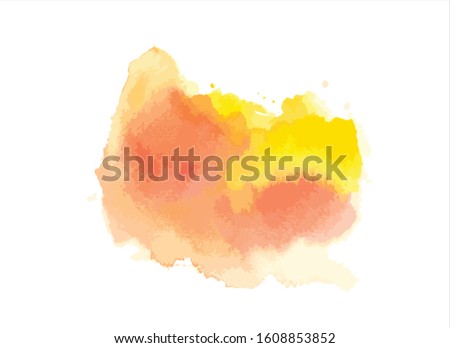 art abstract water color paint on white background