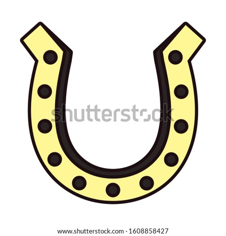 horse shoe lucky isolated icon vector illustration design