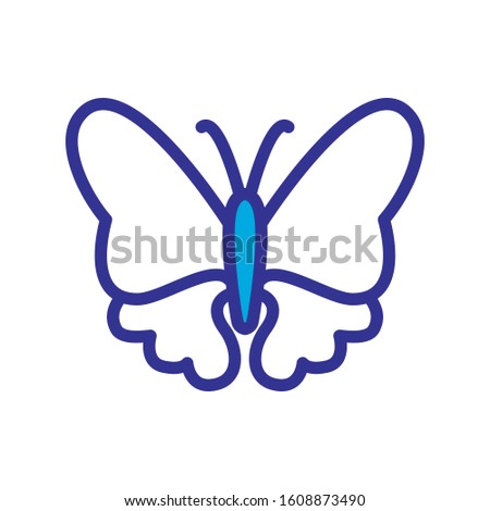 butterfly icon, color style design