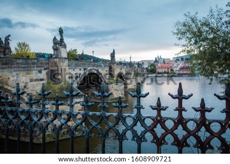 Beautiful streets and architecture of autumn Prague