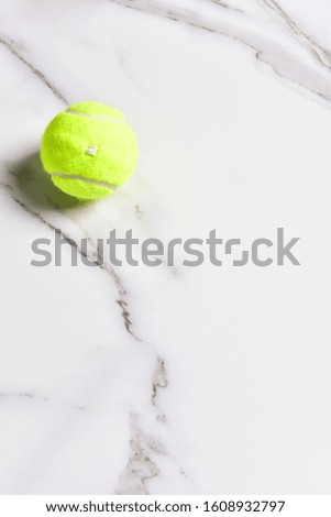 Sports equipment on a colored table