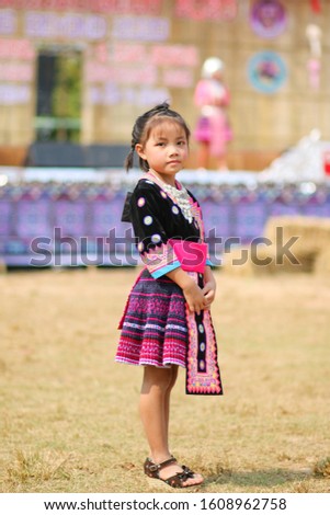 Portrait of adorable Hmong girl