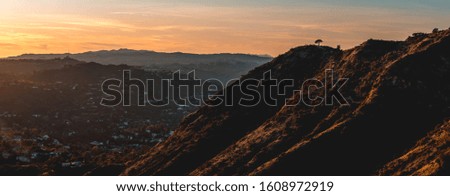 Panorama Landscape Los Angeles scenery. Hike, The Wisdom Tree