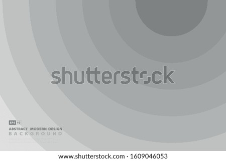 Abstract white and gray circle pattern design of minimal decorative background. Use for poster, ad, artwork, template design. illustration vector eps10