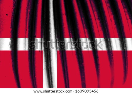 national flag of denmark with texture. template for design