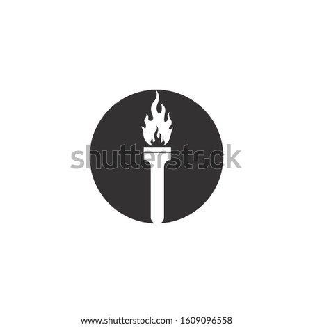 Vector logo design template of a torch