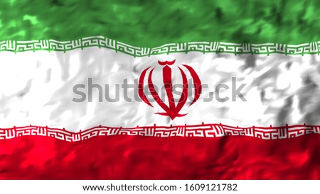 Animation waving flag of Iran
