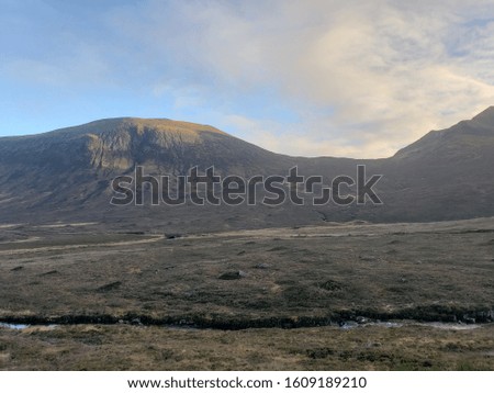 View of the mountains and clouds, Highlands.
