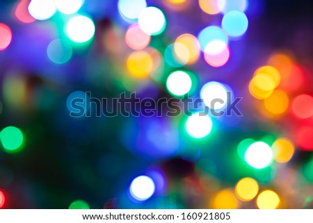 Blurred fairy lights background.
