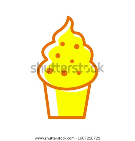 Cupcake icon vector in trendy style