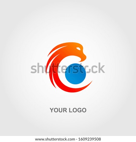 abstract dragon logo vector template design