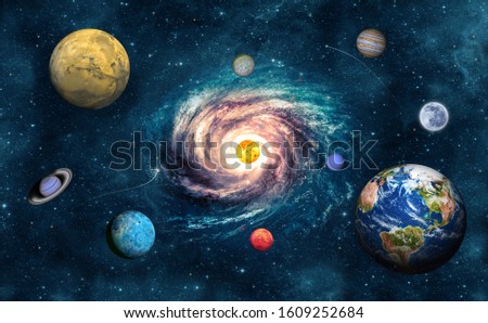 space, solar system and planets "Elements of this image furnished by NASA"