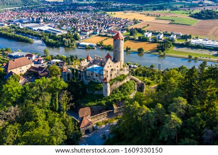 Aerial View
Hornberg Castle, Neckar, Neckarzimmern, Neckar Valley, Baden-Württemberg, Germany