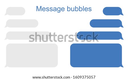 Message bubbles icons. Design for chat. Vector message tablog. Vectone graphics on a white background in a flat style for web sites and advertising big boards Royalty-Free Stock Photo #1609375057