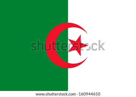 original and simple Algeria flag isolated vector in official colors and Proportion Correctly Royalty-Free Stock Photo #160944650