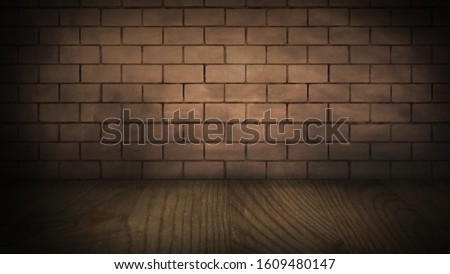 Brick wall background in landscape mode, made for TV use.  Ideal for product placement or your own titles in the middle of the frame