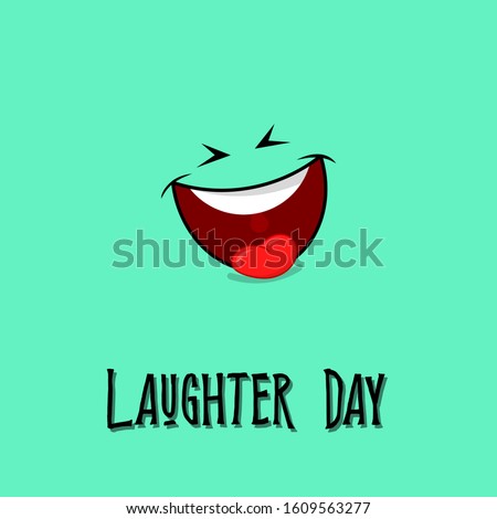 World Laughter day on 03 May vector Design with laugh wallpaper Royalty-Free Stock Photo #1609563277
