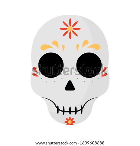 Mexican skul image. Dia de los muertos - Vector illustration design