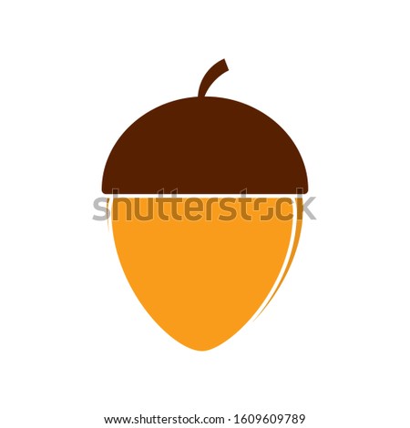Isolated acorn icon. Thanksgiving season - Vector illustration design