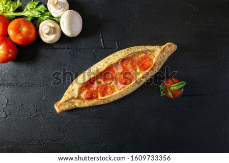 Italian Food Vegetables Pepperoni cheese and souce