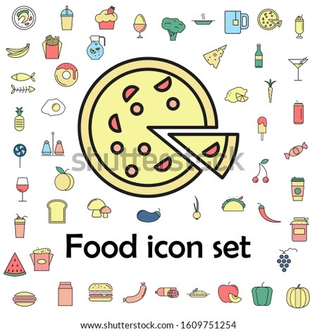 pizza colored icon. food icons universal set for web and mobile