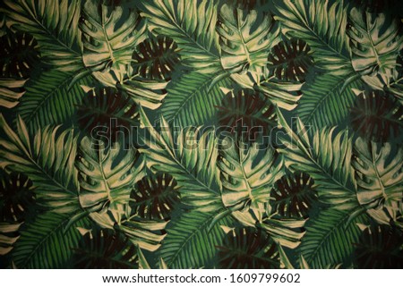 Leafs natural pattern wallpaper art