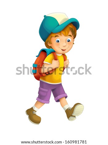 Cartoon child isolated - illustration for the children