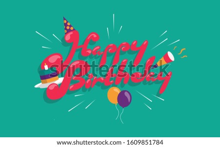 Birthday Card template with green background