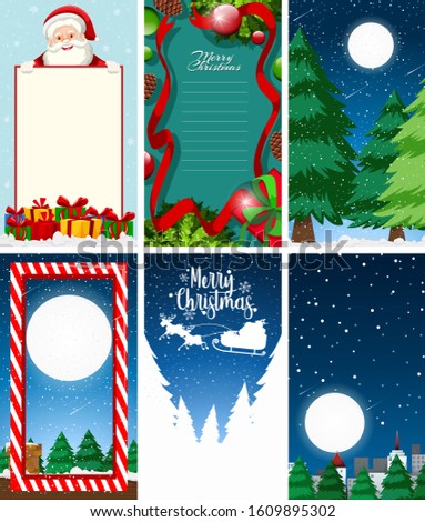 Background templates with christmas theme illustration