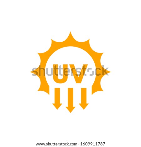 UV radiation, solar ultraviolet light vector icon Royalty-Free Stock Photo #1609911787