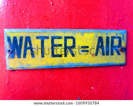 Reminding Banner for the important of water and air.