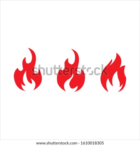 vector fire flame icon set symbol of fire