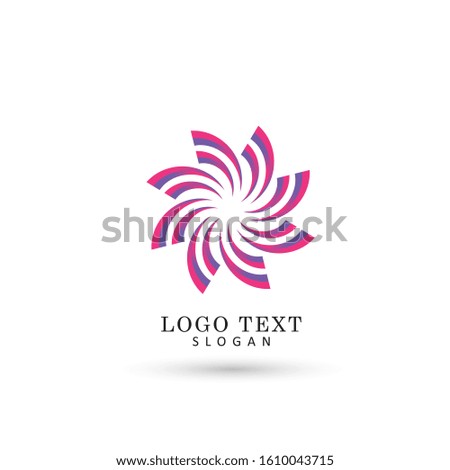 Abstract Floral Logo. Symbol & Icon Vector Template.