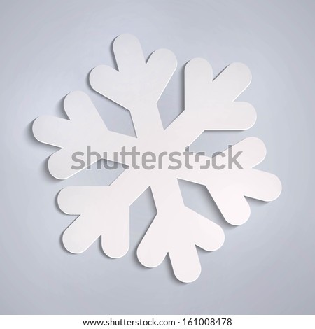 Eps10 vector white paper snowflake.