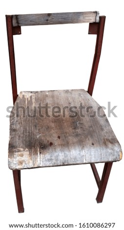 wooden school chair stock photo