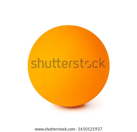 Table tennis ball isolated on white background Royalty-Free Stock Photo #1610121937