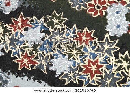 Pattern on the wrapper of the Japanese