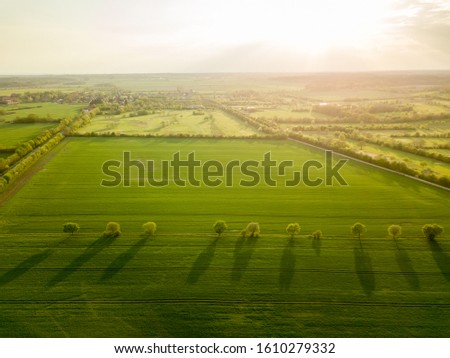 Amazing High Dynamic Range Picture of Golf Course bordering on a Cornfield in Germany.