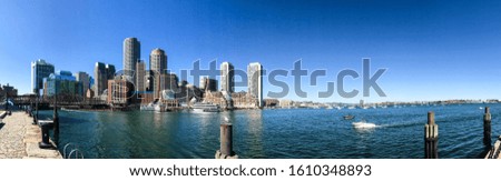 View of the Boston skyline on a sunny day