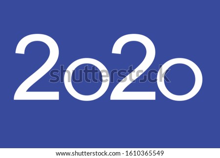 Happy New Year 2020. Lettering greeting inscription. Illustration.