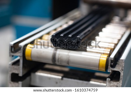the rubber profile being extrude Royalty-Free Stock Photo #1610374759