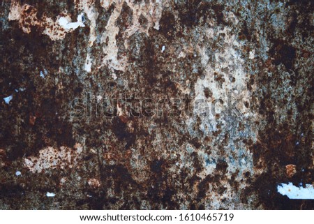  Color photo of metal surfaces with rust and paint. Metal surface                                    