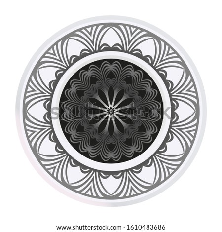 Hand-Drawn Ethnic Mandala. Circle Lace Ornament.  Illustration. For Coloring Book, Greeting Card, Invitation, Tattoo.