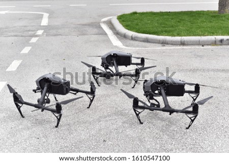 unmanned aerial vehicle. aerial shooting camera