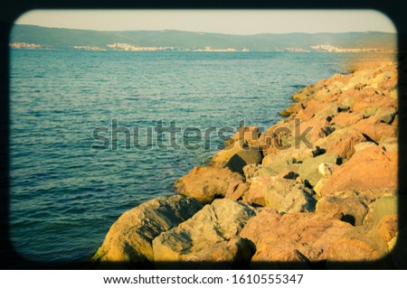 Beautiful seascape water and rocks on the Black sea