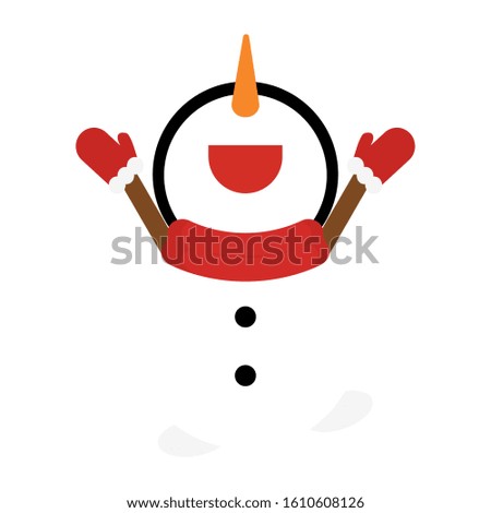 Isolated snowman cartoon. Christmas season - Vector illustration design