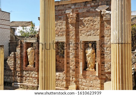 Roman Forum of Emerita Augusta, Merida, Spain  Royalty-Free Stock Photo #1610623939