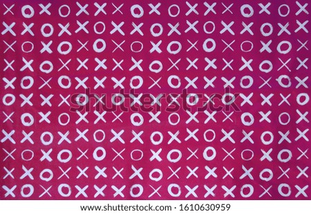 Expanded pink wrapping paper with letters. Background