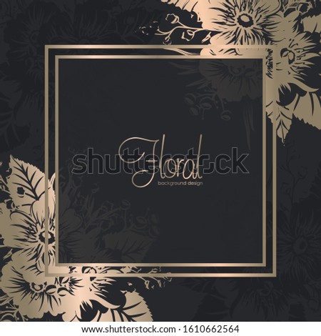 Floral boarder vector - black and gold
