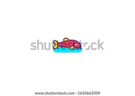 Fish icon in trendy flat style isolated on white background vector illustration